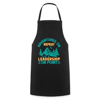 Girl Scout Leader Adventures On Leadership Scout - Cooking Apron - black - Front - AI Model Male 185 dark (185cm)