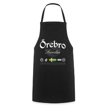 Örebro Schweden Streetwear Reise Souvenir - Kochschürze - Schwarz - Vorne - AI Model Male 185 dark (185cm)