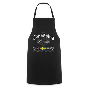 Jönköping Schweden Streetwear Reise Souvenir - Kochschürze - Schwarz - Vorne - AI Model Male 185 dark (185cm)