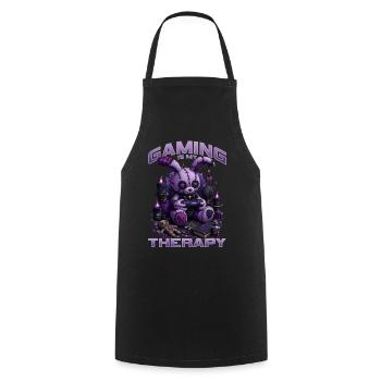 Pastel Goth Soft Goth Gaming Gamer - Cooking Apron - black - Front - AI Model Male 185 dark (185cm)
