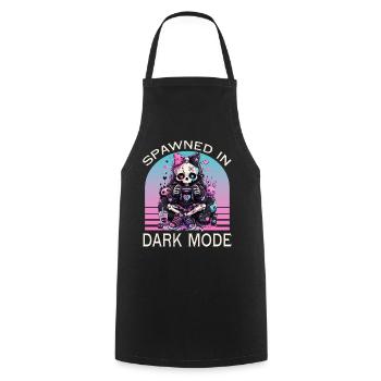 Pastel Goth Soft Goth Gaming Gamer - Cooking Apron - black - Front - AI Model Male 185 dark (185cm)
