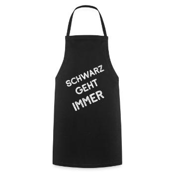 Die Farbe Schwarz geht immer lustige Farben Spruch - Kochschürze - Schwarz - Vorne - AI Model Male 185 dark (185cm)