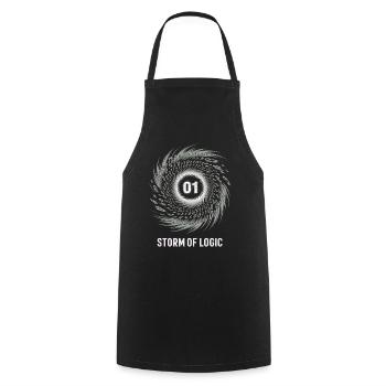 Programmers – Coding Developers & Computer Scientists - Cooking Apron - black - Front - AI Model Male 185 dark (185cm)