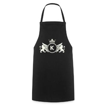 Couronne des armoiries du cercle K - Tablier de cuisine - noir - Devant - AI Model Male 185 dark (185cm)