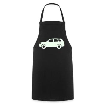 Silhouette de voiture pastel - Tablier de cuisine - noir - Devant - AI Model Male 185 dark (185cm)