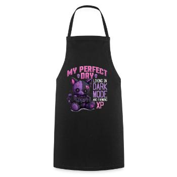 Pastel Goth Soft Goth Gaming Gamer - Tablier de cuisine - noir - Devant - AI Model Male 185 dark (185cm)