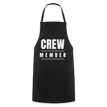 Crew Member Bold Team Staff Event Festival Gruppe - Kochschürze - Schwarz - Vorne - AI Model Male 185 dark (185cm)