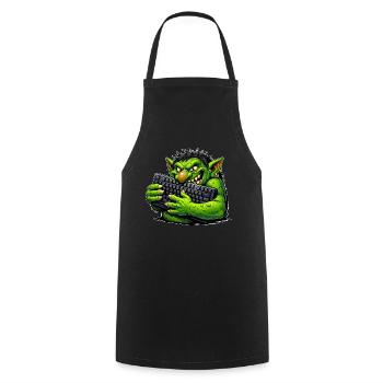 Troll malveillant avec un clavier - Tablier de cuisine - noir - Devant - AI Model Male 185 dark (185cm)