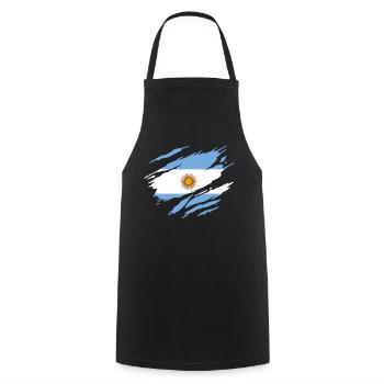 Argentine Drapeau Argentin Argentine - Tablier de cuisine - noir - Devant - AI Model Male 185 dark (185cm)