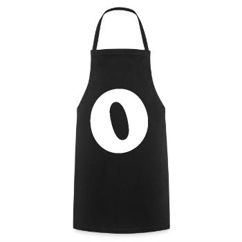 Large O Style Print | Letter O | O Logo - Cooking Apron - black - Front - AI Model Male 185 dark (185cm)