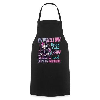 Pastel Goth Soft Goth Gaming Gamer - Tablier de cuisine - noir - Devant - AI Model Male 185 dark (185cm)