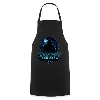 L’équipage Midnight Iron progresse après l’entraînement à la salle de sport dans la nuit - Tablier de cuisine - noir - Devant - AI Model Male 185 dark (185cm)
