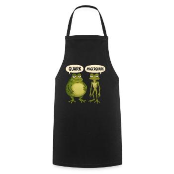 Quark Magerquark Lustige Frösche Für Froschfans - Kochschürze - Schwarz - Vorne - AI Model Male 185 dark (185cm)