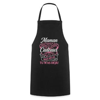 Humour Maman Meilleur Cadeau Tu M'as Déjà - Tablier de cuisine - noir - Devant - AI Model Male 185 dark (185cm)