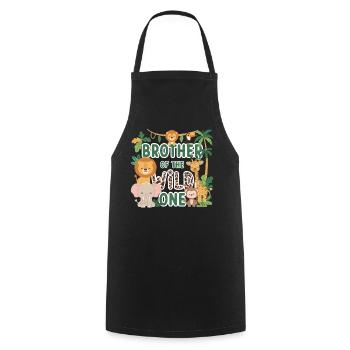 Brother of the Wild One - Cooking Apron - black - Front - AI Model Male 185 dark (185cm)