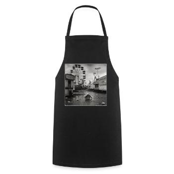 Abandoned Funfair Raccoon Retro Funfair Animal - Cooking Apron - black - Front - AI Model Male 185 dark (185cm)
