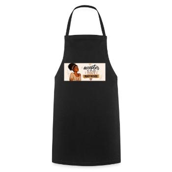 Accepter de ne pas tout maîtriser - Tablier de cuisine - noir - Devant - AI Model Male 185 dark (185cm)