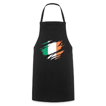 Ireland Irish Flag - Cooking Apron - black - Front - AI Model Male 185 dark (185cm)
