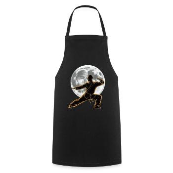 Tai Chi Zen Meditation – Chi Qigong Training - Cooking Apron - black - Front - AI Model Male 185 dark (185cm)