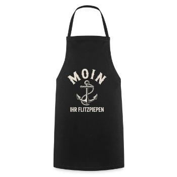 Moin Ihr Flitzpiepen Norddeutsch Hamburg Büro Moin - Kochschürze - Schwarz - Vorne - AI Model Male 185 dark (185cm)