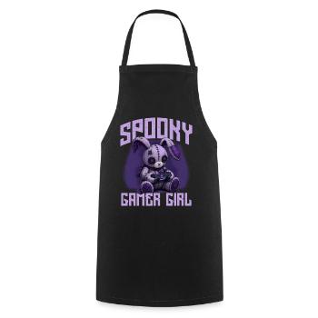 Pastel Goth Soft Goth Gaming Gamer - Cooking Apron - black - Front - AI Model Male 185 dark (185cm)