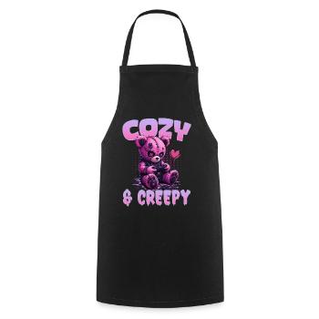 Pastel Goth Soft Goth Gaming Gamer - Tablier de cuisine - noir - Devant - AI Model Male 185 dark (185cm)