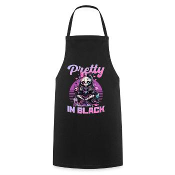 Pastel Goth Soft Goth Gaming Gamer - Tablier de cuisine - noir - Devant - AI Model Male 185 dark (185cm)