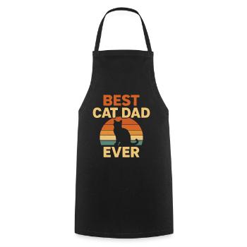 Best Cat Dad - Cooking Apron - black - Front - AI Model Male 185 dark (185cm)
