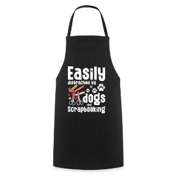 Chiens et albums de repas - Tablier de cuisine - noir - Devant - AI Model Male 185 dark (185cm)