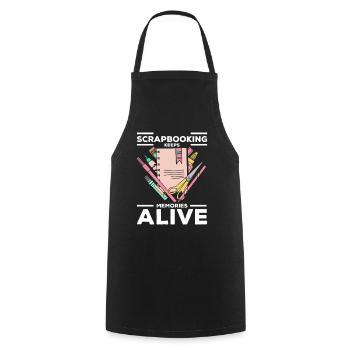 Keeping memories alive - Cooking Apron - black - Front - AI Model Male 185 dark (185cm)