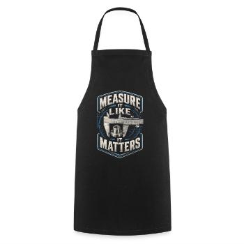 Cutting machine operator CNC router - Cooking Apron - black - Front - AI Model Male 185 dark (185cm)