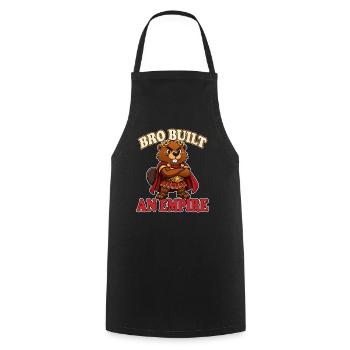 Bro Built an Empire Funny Roman Beaver Meme - Cooking Apron - black - Front - AI Model Male 185 dark (185cm)