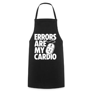 Les erreurs sont mon programmeur cardio - Tablier de cuisine - noir - Devant - AI Model Male 185 dark (185cm)