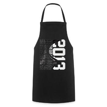 13 YEARS OLD LIMITED EDITION 2013 13TH BIRTHDAY - Cooking Apron - black - Front - AI Model Male 185 dark (185cm)