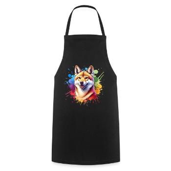 Australian Wild Dog Dingo - Cooking Apron - black - Front - AI Model Male 185 dark (185cm)