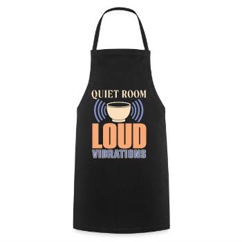 Klangbad Klangheilung Singing Bowl Gift - Cooking Apron - black - Front - AI Model Male 185 dark (185cm)
