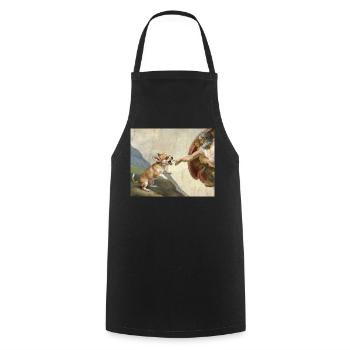 Dog God Hand Chihuahua Dogs meme - Cooking Apron - black - Front - AI Model Male 185 dark (185cm)