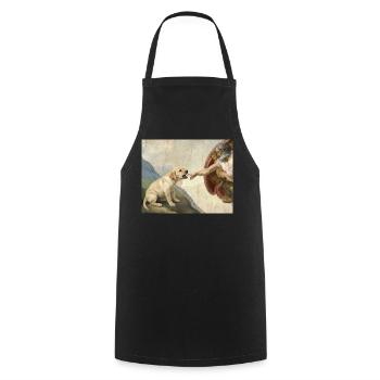 Dog God Hand Labrador Dogs meme - Cooking Apron - black - Front - AI Model Male 185 dark (185cm)