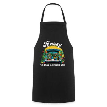 Funny gardening fun mothers - Cooking Apron - black - Front - AI Model Male 185 dark (185cm)