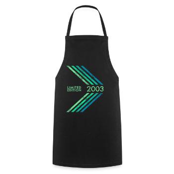 2003 Limited Edition Birthday Man Woman Sport - Cooking Apron - black - Front - AI Model Male 185 dark (185cm)