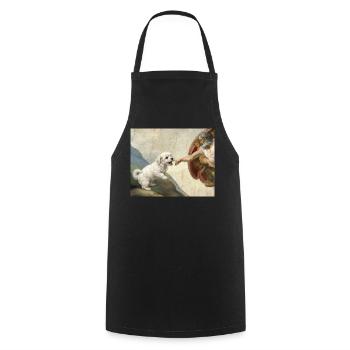 Hund Gottes Hand Malteser Hunde meme - Kochschürze - Schwarz - Vorne - AI Model Male 185 dark (185cm)