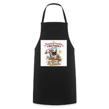 Sommermodus Frenchie Snacks - Kochschürze - Schwarz - Vorne - AI Model Male 185 dark (185cm)