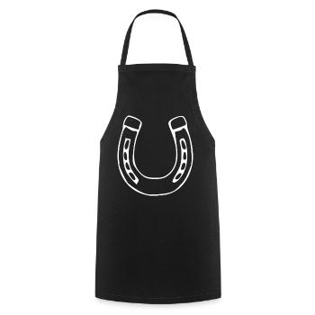 Hufeisen Pferd Pferde reiten Geschenk Reiter - Kochschürze - Schwarz - Vorne - AI Model Male 185 dark (185cm)