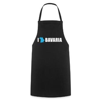 I love Bavaria Bayern - Cooking Apron - black - Front - AI Model Male 185 dark (185cm)