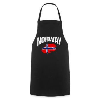 Norway Vacation Norge Fjords Travel Scandinavian - Kochschürze - Schwarz - Vorne - AI Model Male 185 dark (185cm)