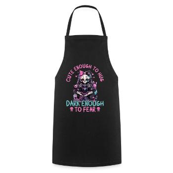 Pastel Goth Soft Goth Gaming Gamer - Tablier de cuisine - noir - Devant - AI Model Male 185 dark (185cm)