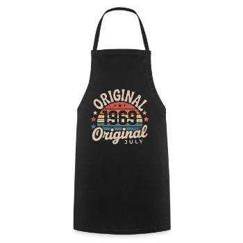 Original Juillet 1969 Anniversaire Vintage Retro - Tablier de cuisine - noir - Devant - AI Model Male 185 dark (185cm)