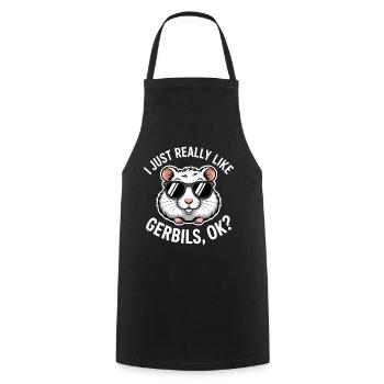 Mongolian racing rat sayings gerbil gift - Cooking Apron - black - Front - AI Model Male 185 dark (185cm)
