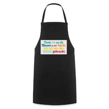 Bunte Nachtgedanken Schlafzitat - Kochschürze - Schwarz - Vorne - AI Model Male 185 dark (185cm)
