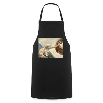 Mème des chiens de la main havanaise - Tablier de cuisine - noir - Devant - AI Model Male 185 dark (185cm)